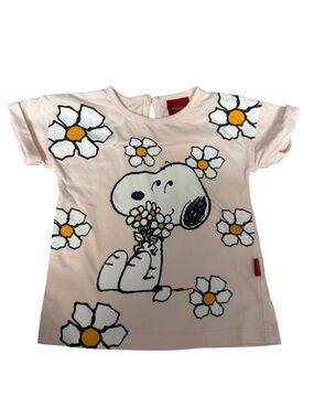 Girls' Light Pink Snoopy Daisy Short-Sleeve Tee